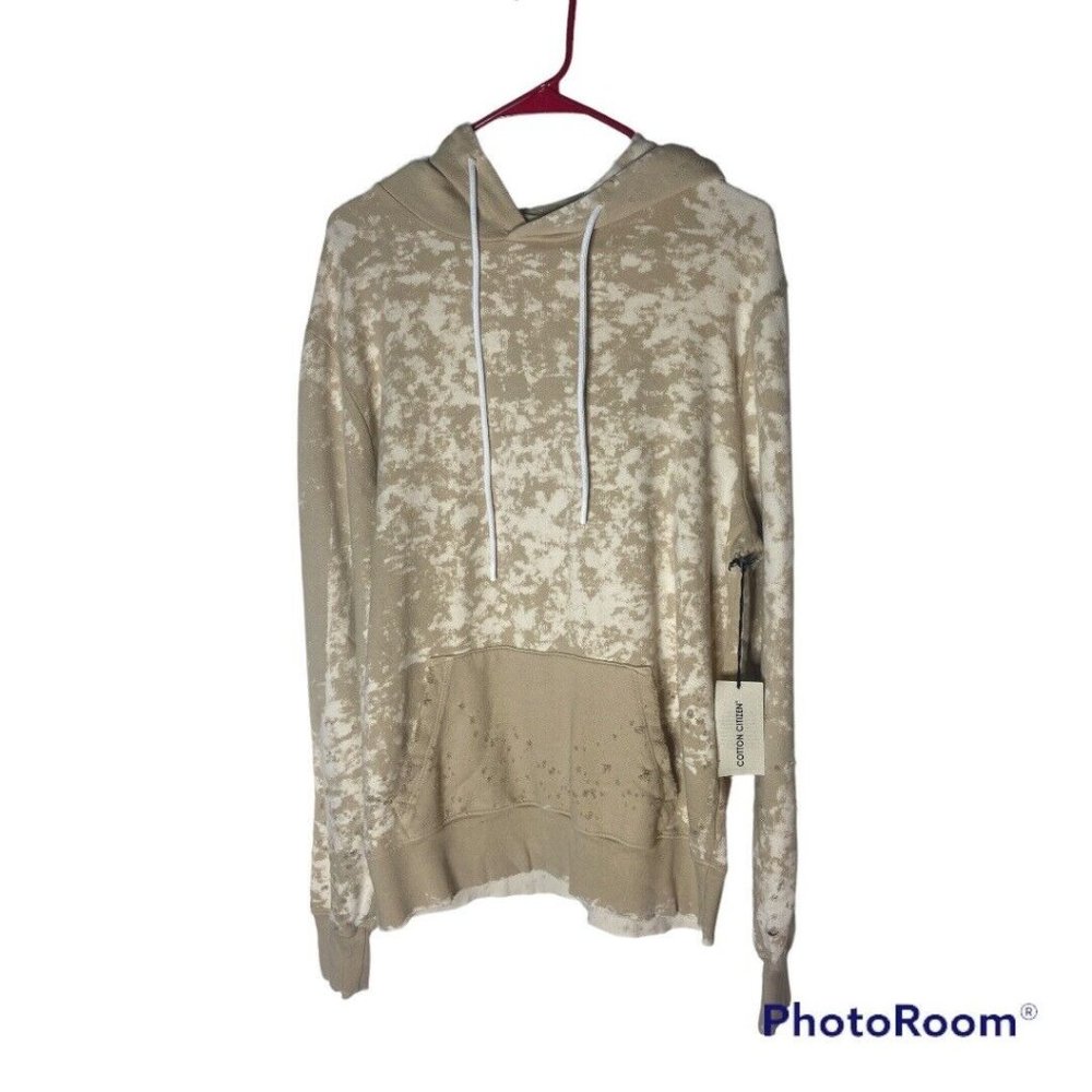 Cotton Citizen Bronx Crew stone dust tie dye distressed hoodie Size Medium NWT